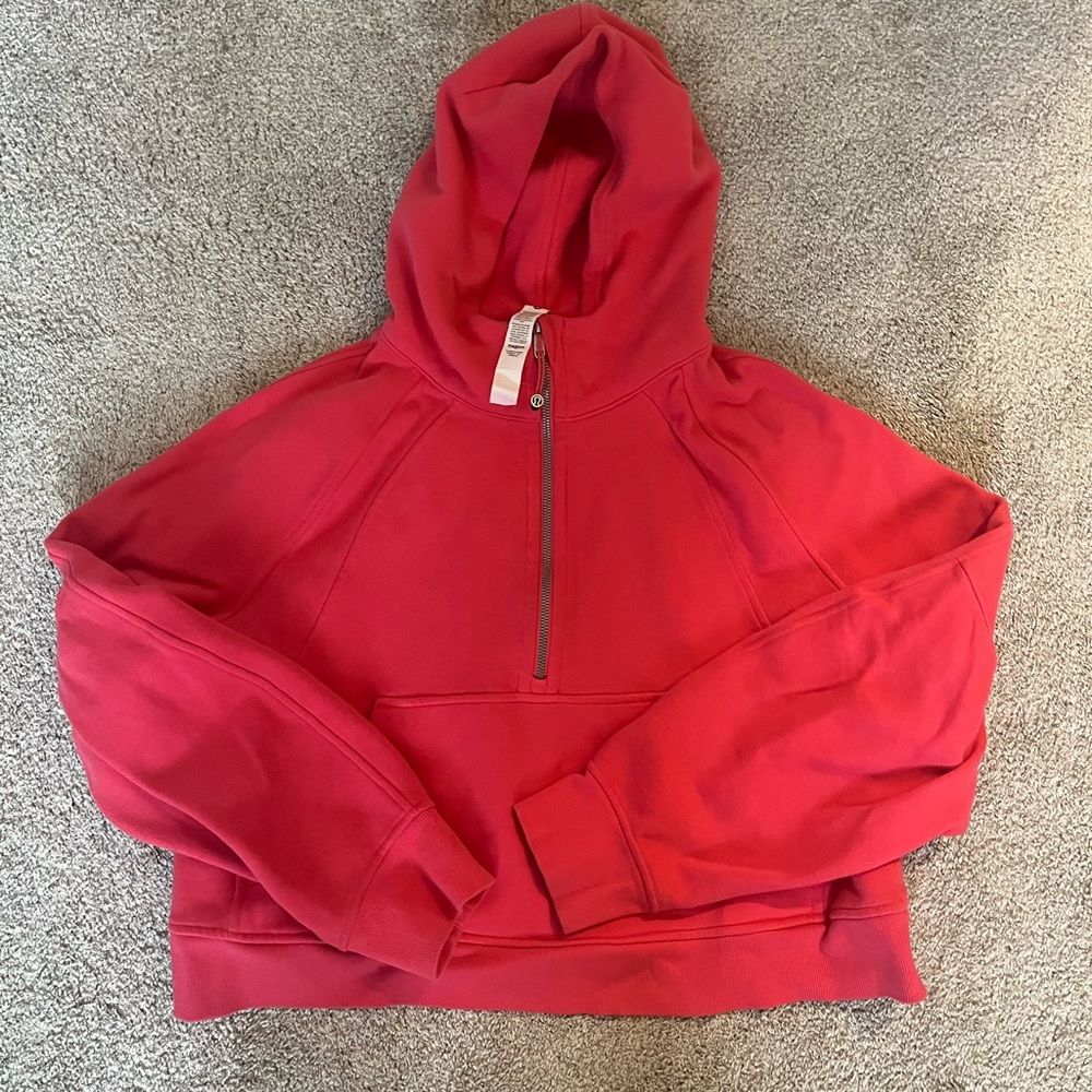 Lululemon Scuba Oversized Half Zip Hoodie in hot pink - size XL/XXL